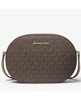 Michael Kors Brown Logo Crossbody Bag Jet Set Travel